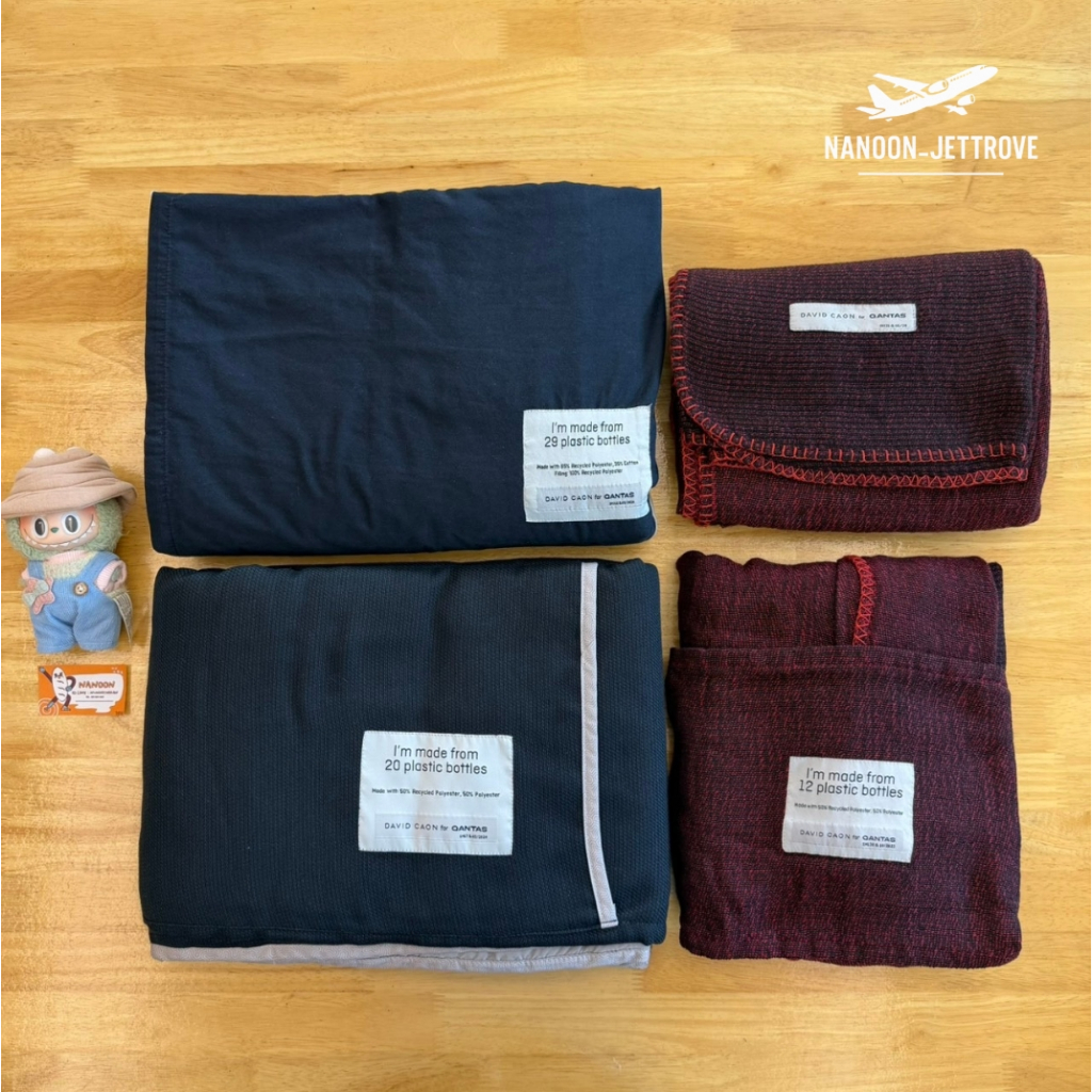 ✨ Used QANTAS Eco-Friendly Blanket | Sustainable | Plastic Bottles Recycled