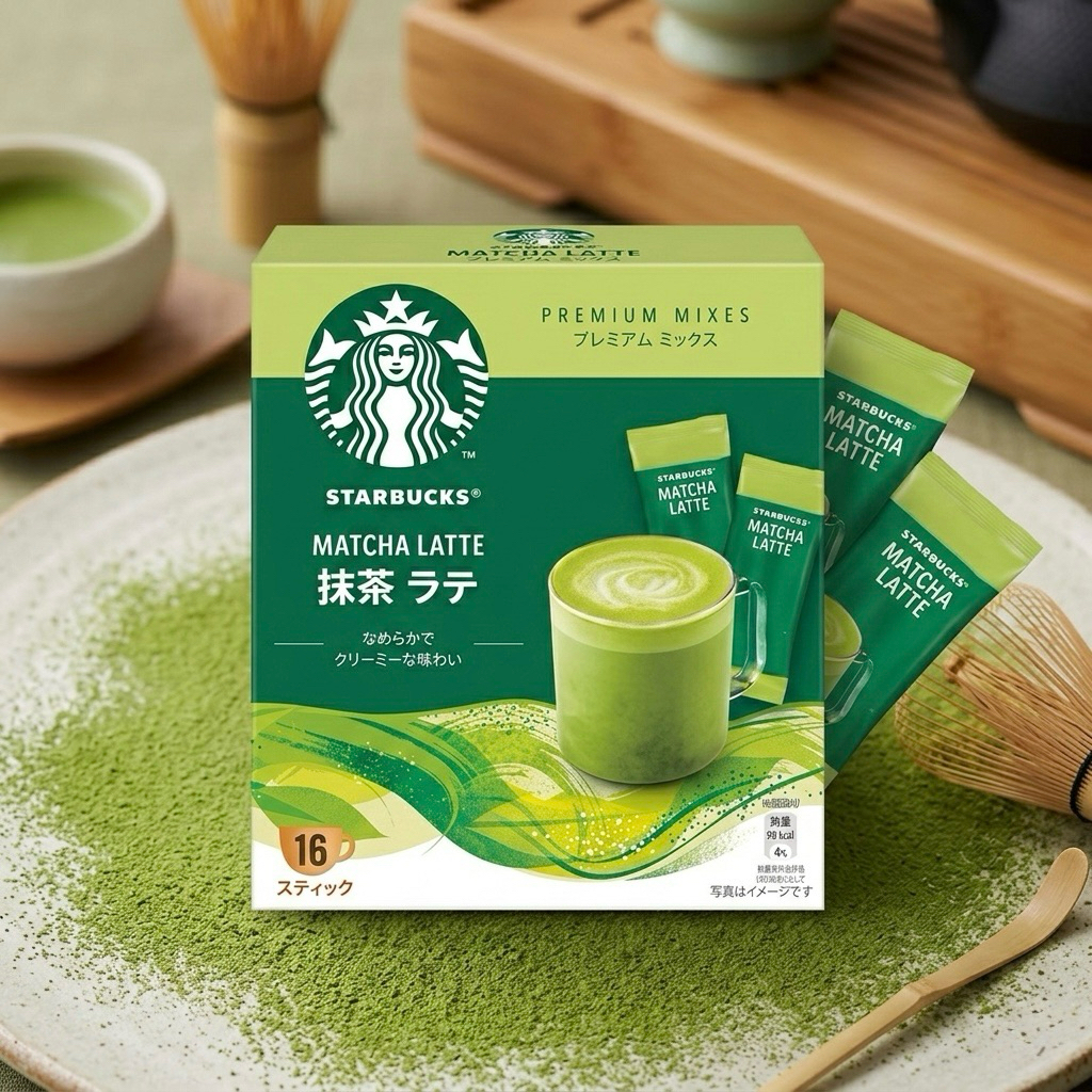 STARBUCKS MATCHA LATTE กล่องละ 16 ถ้วย ชงทานเองที่บ้านได้เลยถูกกว่าทานที่ร้านครึ่งนึงเลย!!!!