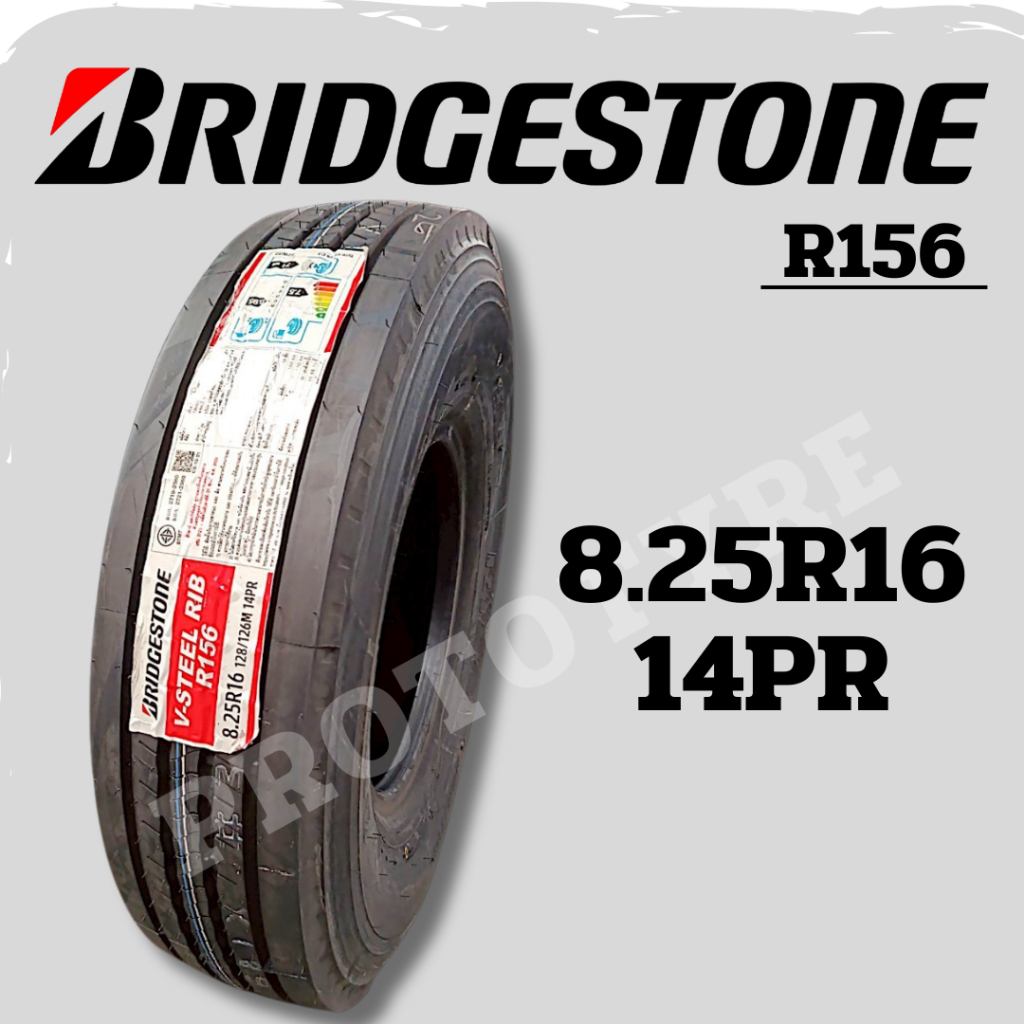 ยางรถบรรทุกเรเดียล 8.25R16 14PR ยี่ห้อ Bridgestone รุ่น R156