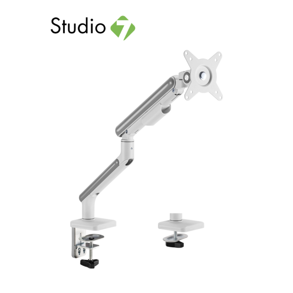 แขนจับจอมอนิเตอร์ Brateck Single Monitor Arm (LDT68-C012) White by Studio7