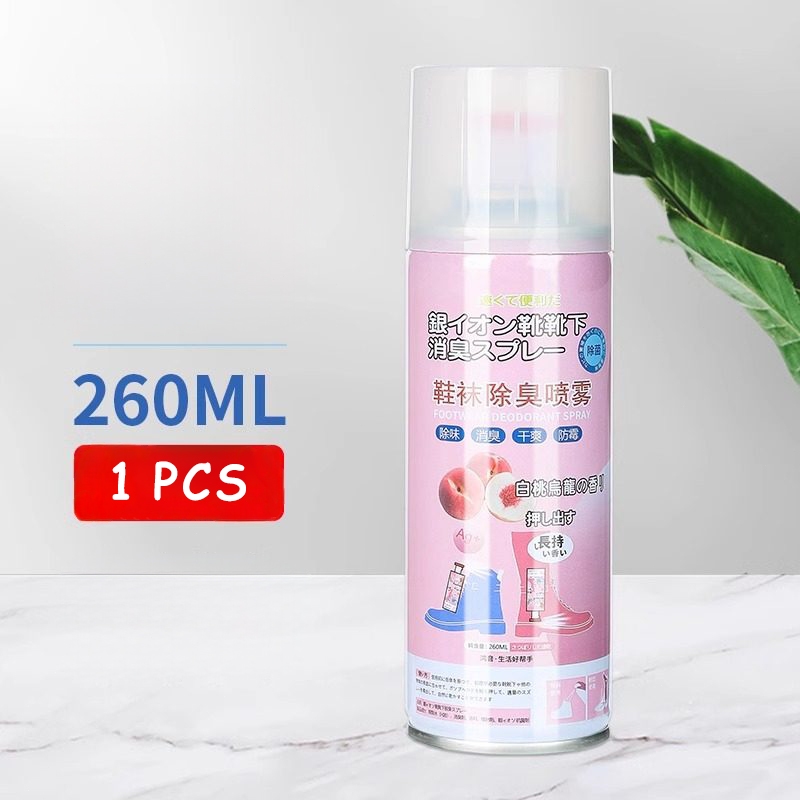 【พร้อมส่ง】📍สเปรย์ดับกลิ่นอับรองเท้า สเปรย์ฉีดรองเท้า ลดแบคทีเรีย ฆ่าเชื้อแบคทีเรีย 260ML กลิ่นชื้นในรองเท้า