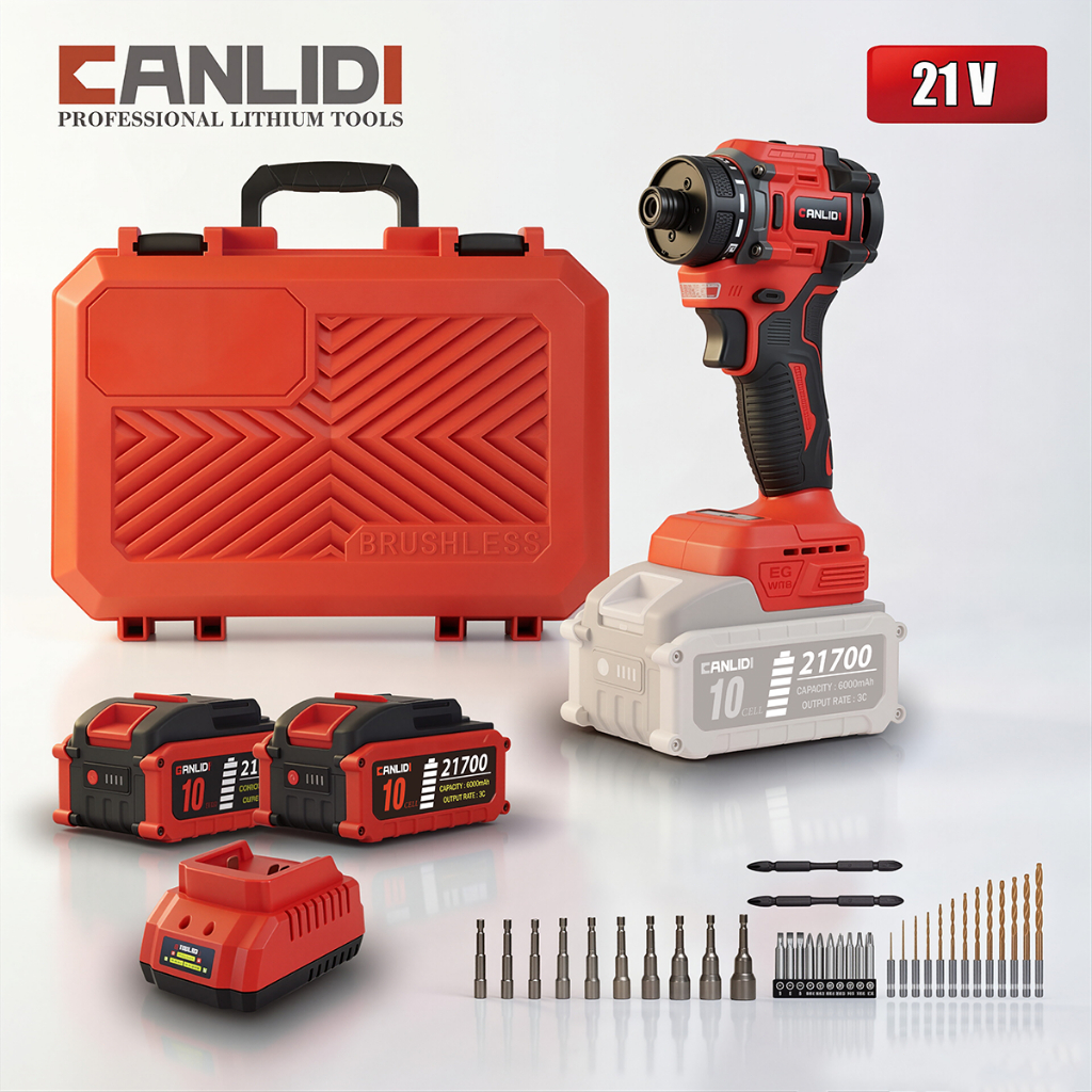 🔥มีสินค้า🔥CANLID MT-21V 80NM BL มอเตอร์ไร้แปรงถ่าน ไขควงไร้สาย สว่านไร้สาย พร้อมชุดเครื่องมือ​ คอลเล็ตล็อคตัวเอง