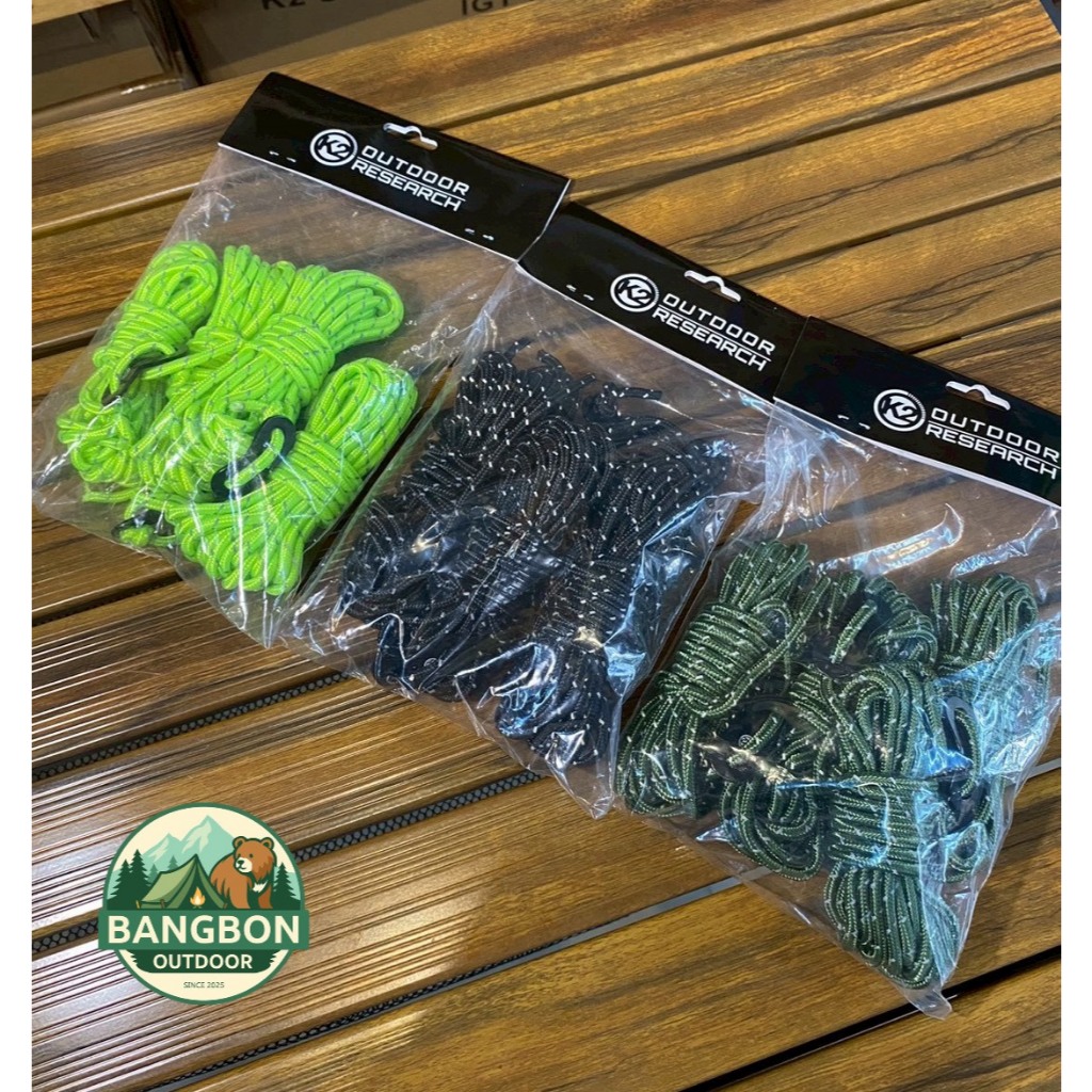 เชือก K2 Reflective Guyline สำหรับ เต็นท์ ทาร์ป ฟลายชีท สะท้อนแสง 4 mm. ยาว 4 เมตร แพ็คละ 4 เส้น