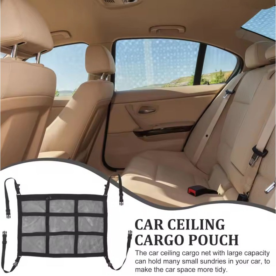 ตาข่ายเก็บของติดเพดานรถยนต์ (Car Ceiling Storage Net) ช่วยเพิ่มพื้นที่ภายในรถ และ เป็นระเบียบ ราคา ถูกที่สุด ดีลบีเคเค แกลเลอรีภาพที่ 8