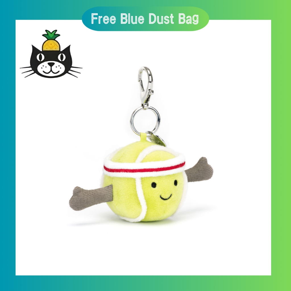 JELLYCAT ของแท้ 100% Doll keychain Tennis Bag Charm /12CM