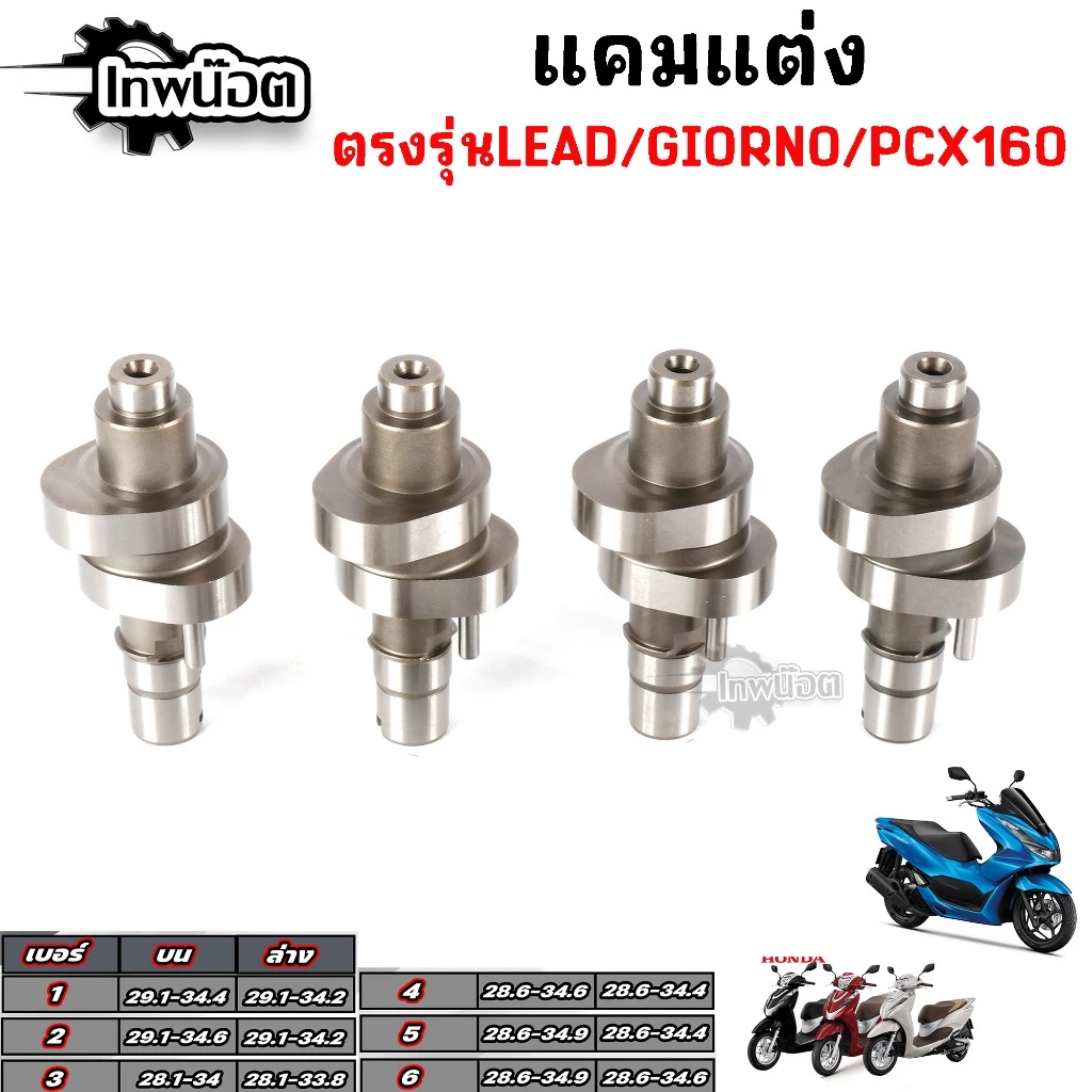 แคมแต่ง Lead125 / Giorno125 / PCX160 เบอร์ 1-6 thumbnail 4