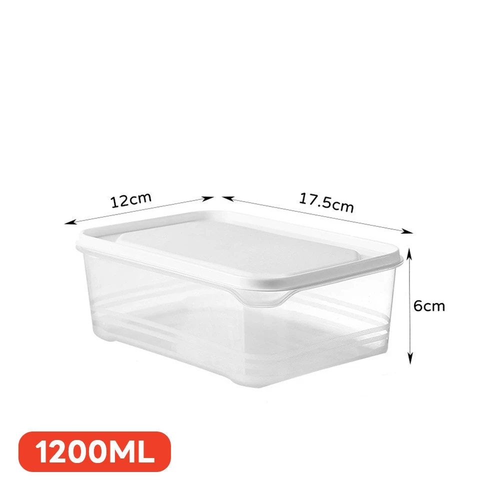 กล่องถนอมอาหารแช่แข็ง กล่องอาหารโปร่งใส 350/650/1200/2000ML กล่องพลาสติก เหมาะสำหรับแช่ตู้เย็นและไมโครเวฟ เก็บผักผลไ