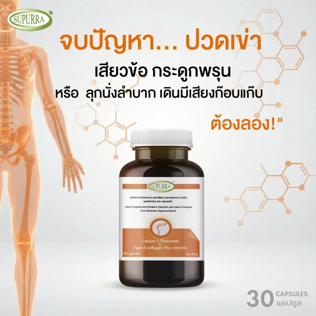 [1 เเถม 1] Supurra Calcium L-Threonate แคลเซียมแอลทรีโอเนต ตราสุเพอร์ร่า [C14] thumbnail 3