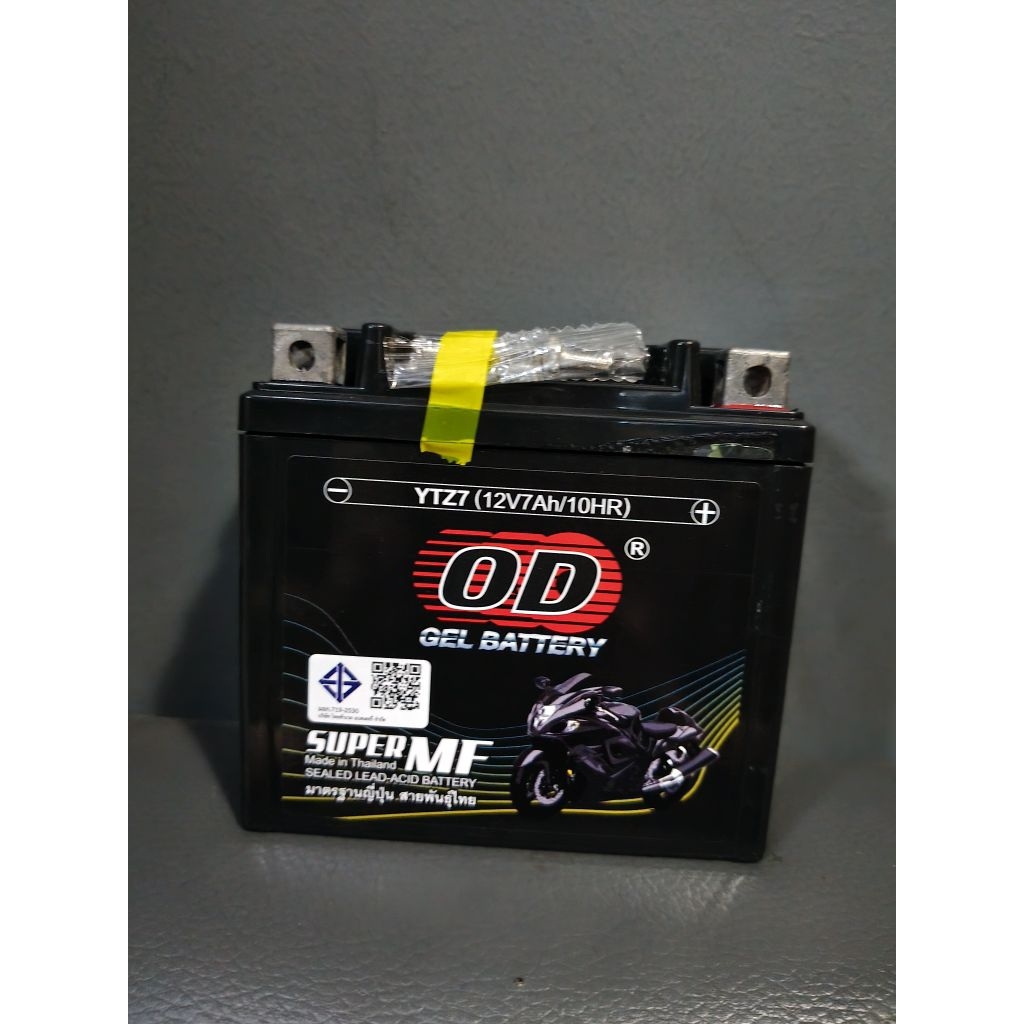 [ส่งฟรี ส่งด่วน ส่งจากไทย] แบตเตอรี่มอเตอร์ไซค์ 12 โวลท์ (ODแบตเตอรี่ 7 แอมป์) (LEOแบตเตอรี่ 5 แอมป์)
