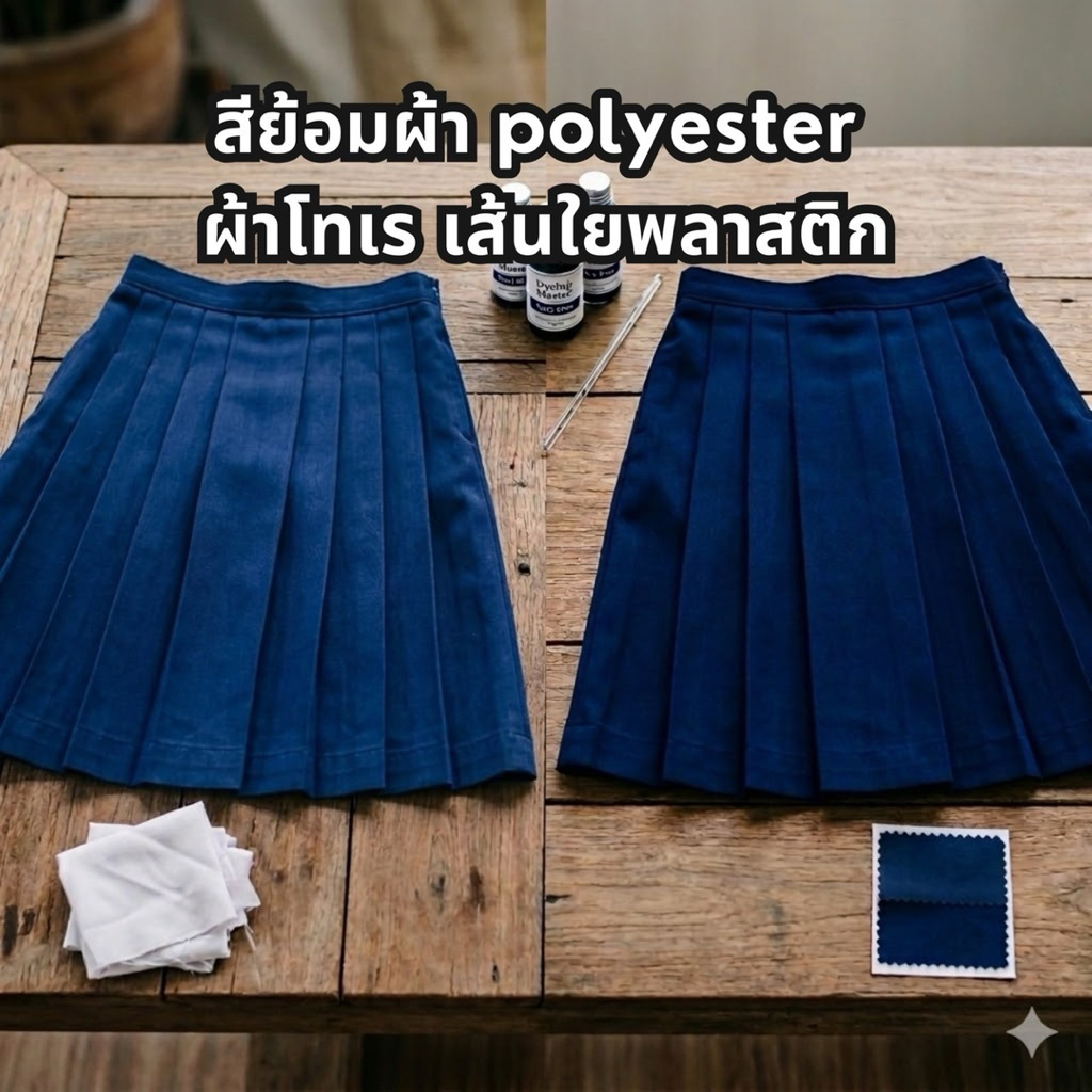 สีย้อมกระโปรงนักเรียน สีย้อมผ้าโพลีเอสเตอร์ polyester dye