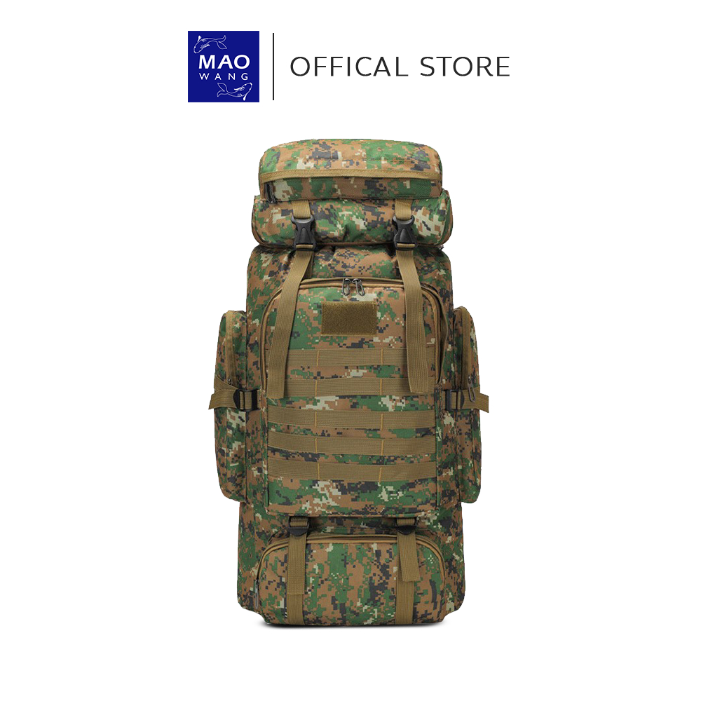 กระเป๋าเป้เดินป่า ขนาดใหญ่ ใส่ของได้เยอะ เป้สะพายหลัง 80 ลิตร ผ้าOxford สายสะพาย หนานุ่ม