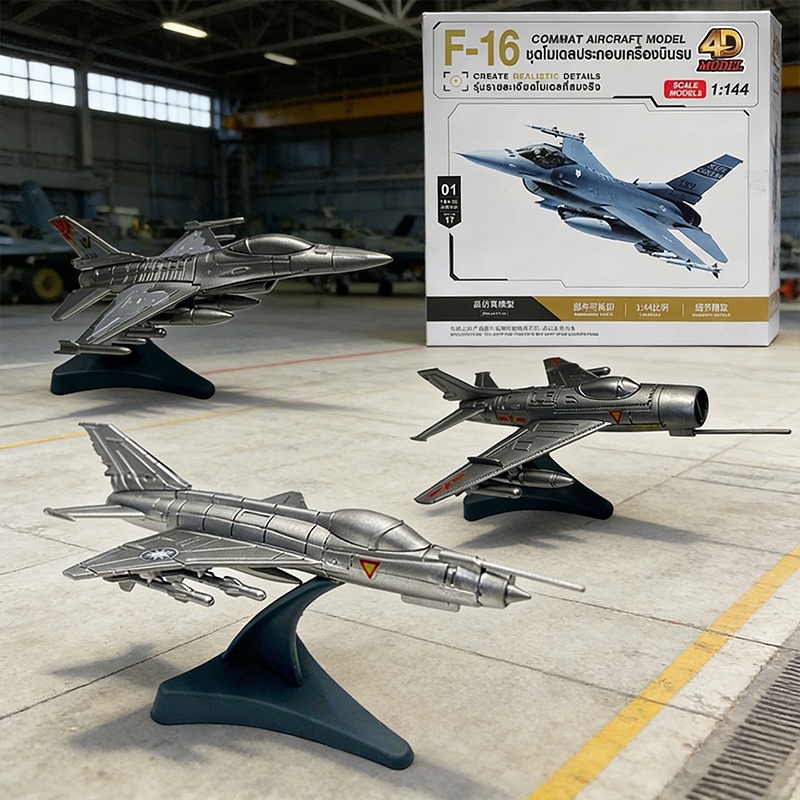 4D MODEL โมเดลประกอบเครื่องบินรบมี 4 รุ่น COMMAT AIRCRAFT MODEL (MM10295-06)