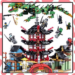 ของเล่นตัวต่อ นินจา มังกร วัด บล็อกของเล่นสำหรับเด็ก