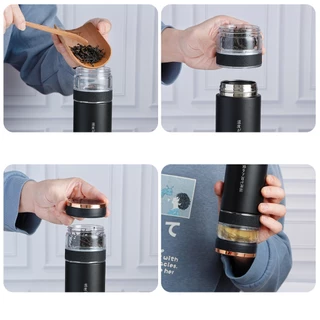 KoKuBa แก้วเก็บความเย็น กระบอกชงชา แก้วชงชา 500ml จอแสดงผล led บอกอุณภูมิ กระบอกเก็บความร้อนและเย็น