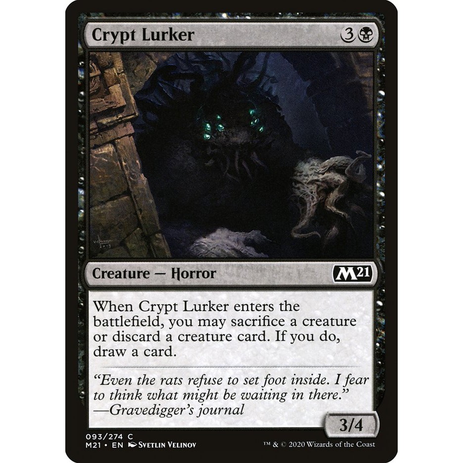 MTG - Magic The Gathering - Core Set 2021 - Crypt Lurker - Near Mint