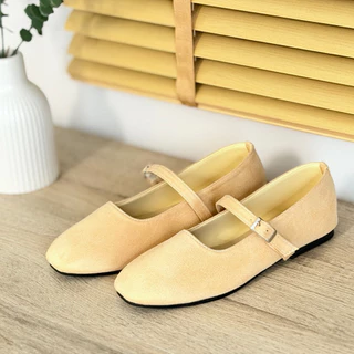 Rarin รุ่น [ Hazel ] 36 - 41 รองเท้าผู้หญิง Suede Mary Jane รุ่นใหม่ ดีไซน์คลาสสิก