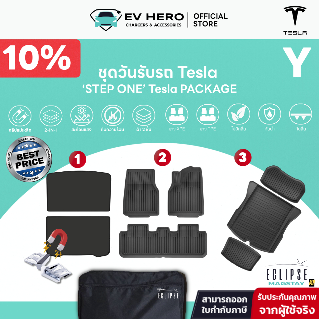 EV HERO ชุดวันรับรถ Tesla Step One Package Model Y