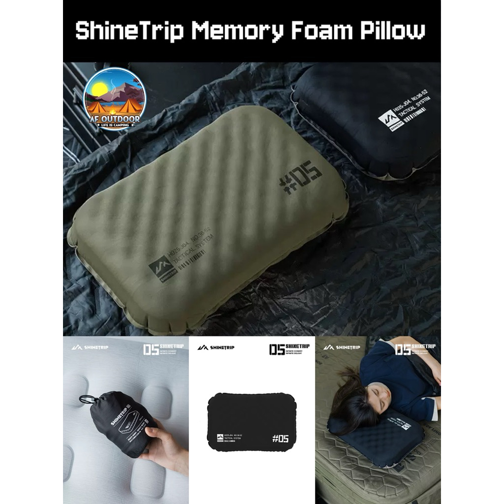 ShineTrip Memory Foam Pillow รุ่น a526 หมอนพองลม นุ่มมากกกก นอนสบายน้ำหนักเบา พกพาสะดวก
