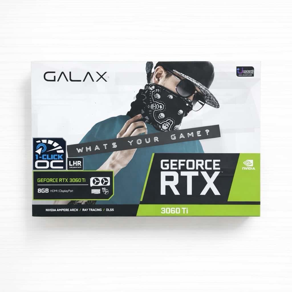 กล่องการ์ดจอ การ์ดจอ กล่อง การ์ดจอ GALAX GEFORCE RTX 3060Ti