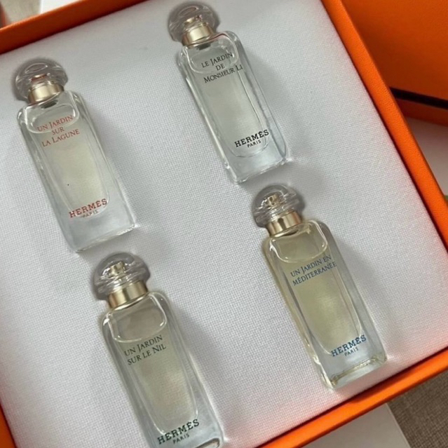 แท้ น้ำหอม Hermes Miniatures Set, Parfum Jardins Collection 7.5 ML *4