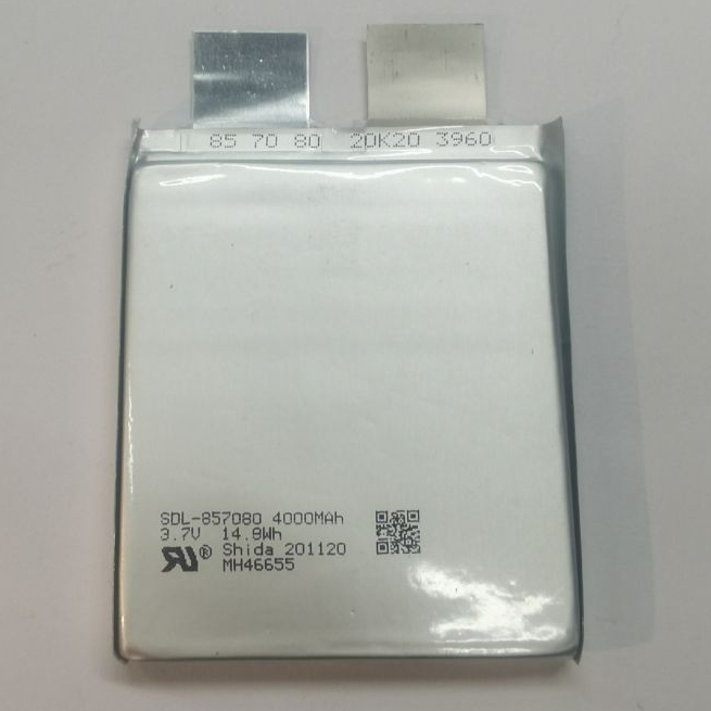 แบตเตอรี่ลิเธียมโพลิเมอร์ความจุสูง 857080/4000mAh, อัตราการคายประจุ 35C (หลังจากการแปลงเป็นนิกเกิล อัตราการคายประจุจะเป็