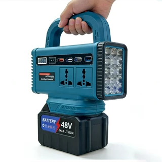 Makita อินเวอร์เตอร์ คลื่นไซน์บริสุทธิ์ เครื่องแปลงไฟUSB อินเวอร์เตอร์เพียวซายเวฟ หม้อแปลงไฟ 21V to 220V inverter socket