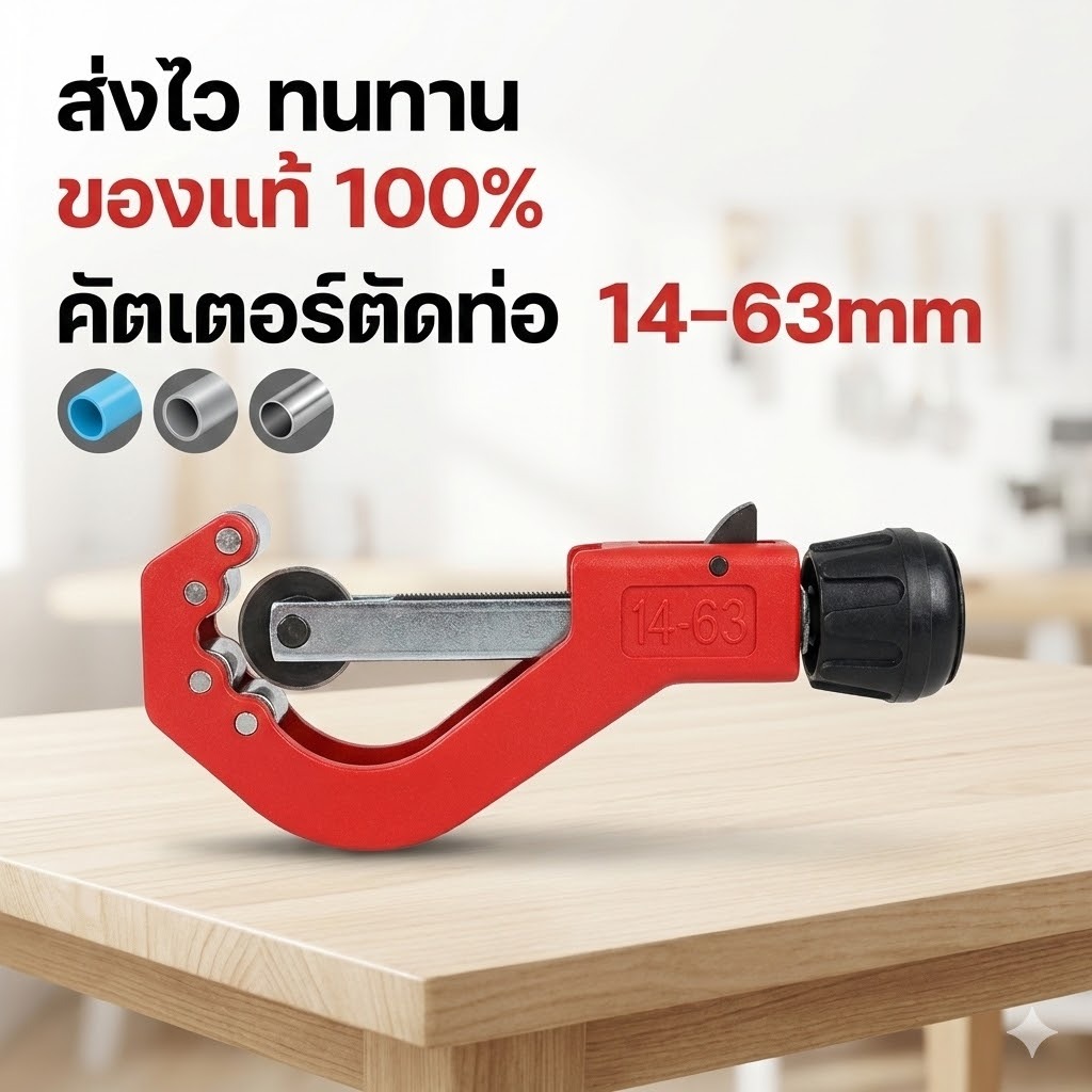 เครื่องตัดท่อ PE PVC PPR PIPE CUTTER  คัตเตอร์ตัดท่อ ประปา ขนาด 14-63 มม.
