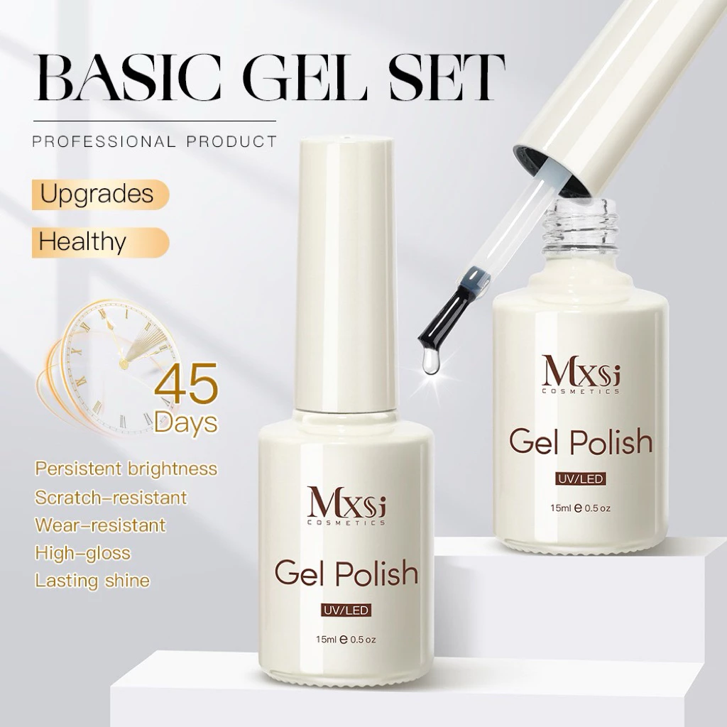 💅 MxSj Gel Polish เจลทาเล็บ UV/LED เงาฉ่ำเหมือนทำร้าน ✨ ติดทนนาน 45 วัน ไม่ลอกง่าย ทนรอยขีดข่วน สีสวยชัด พร้อมส่งในไทย