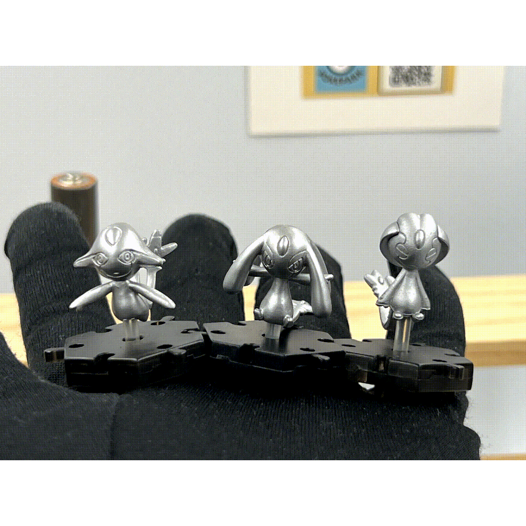 Pokemon Bandai Set of 3 : Uxie, Azelf, Mesprit (Metallic color)