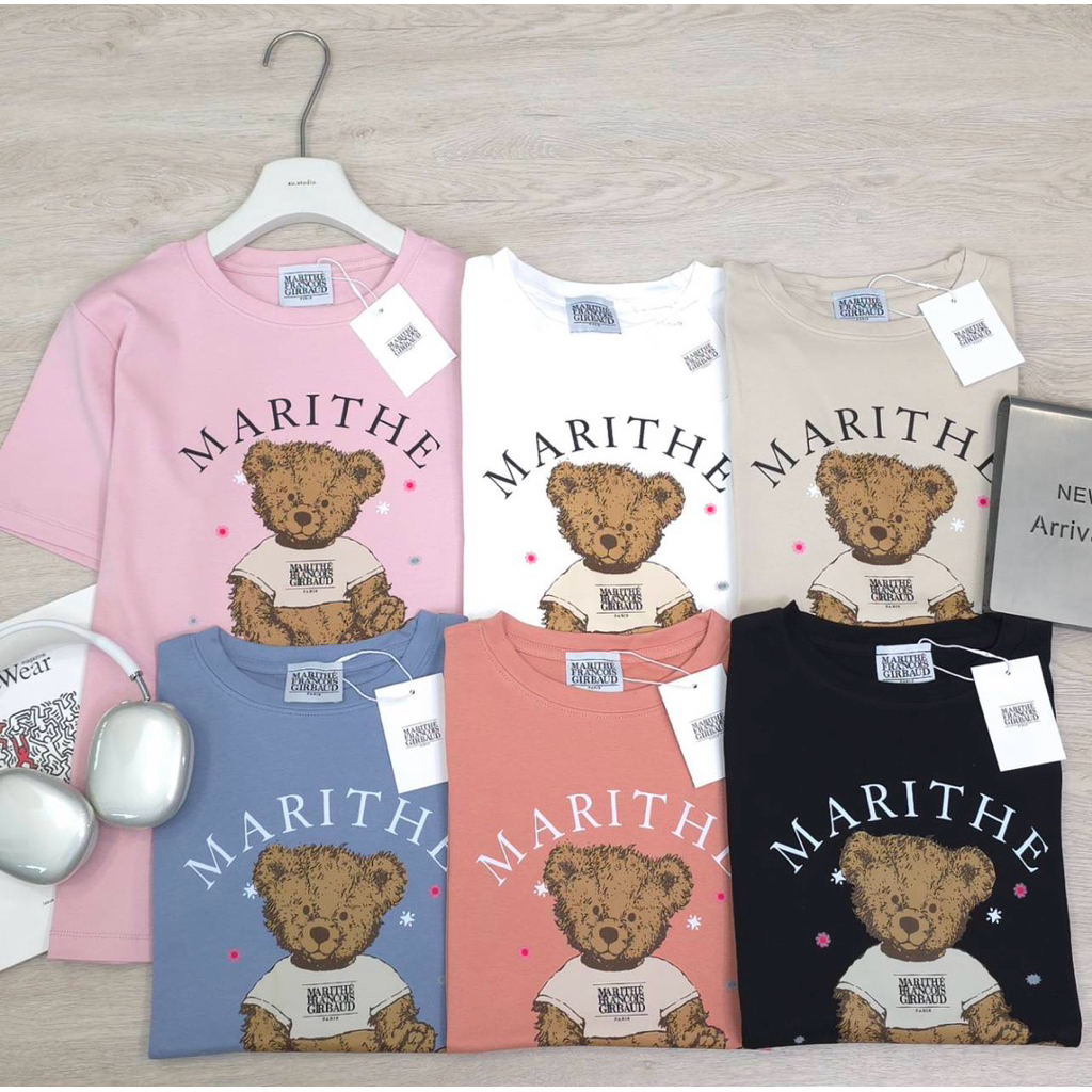 เสื้อยืดMarithe (สกรีนหมีน่ารัก)Oversize