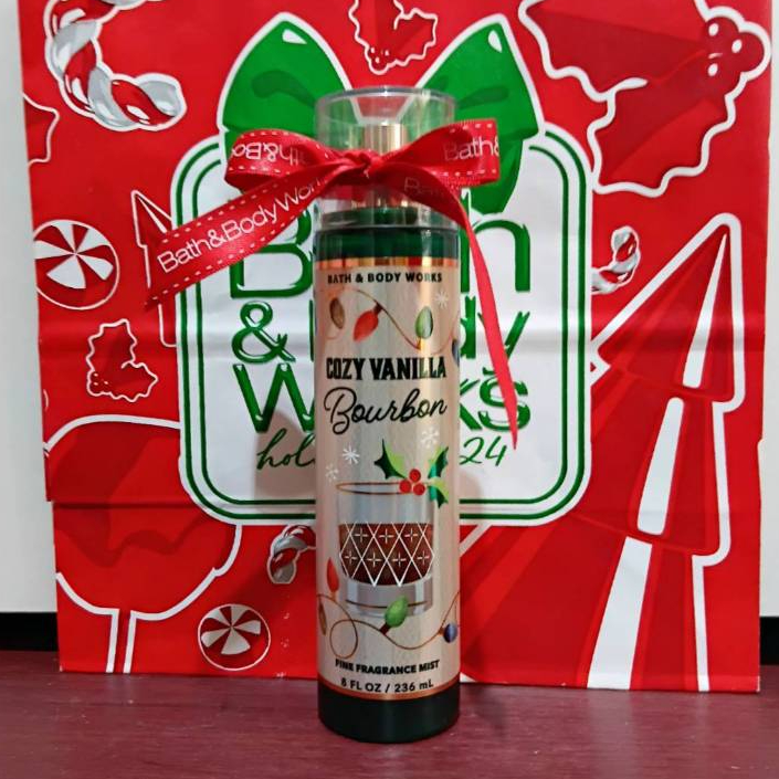 New  ของแท้ 100%   *Bath & Body Works Cozy Vanilla Bourbon ขวดใหญ่