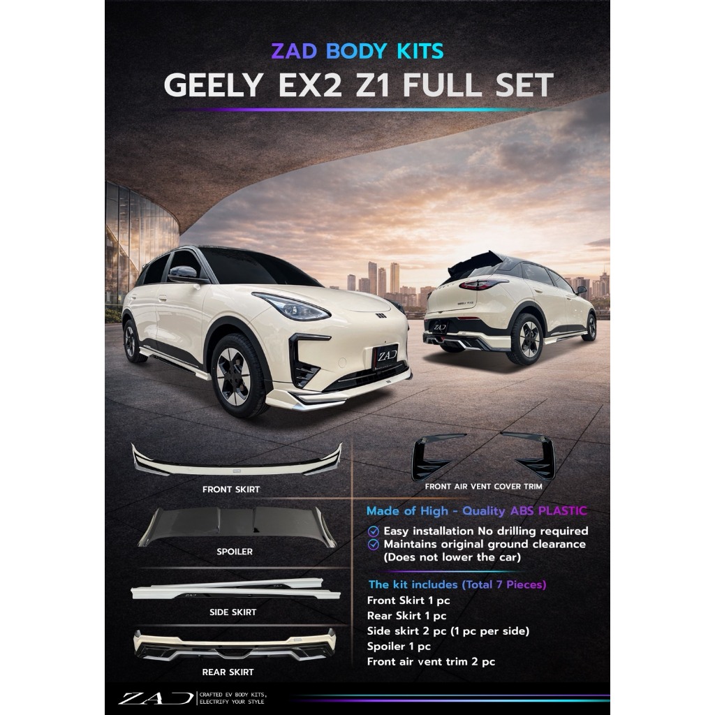 ชุดแต่ง Geely EX2 By ZAD Design Bodykits
