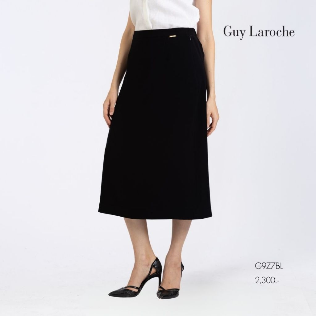 Guy Laroche skirt Super black กระโปรง สีดำ G9Z7BL