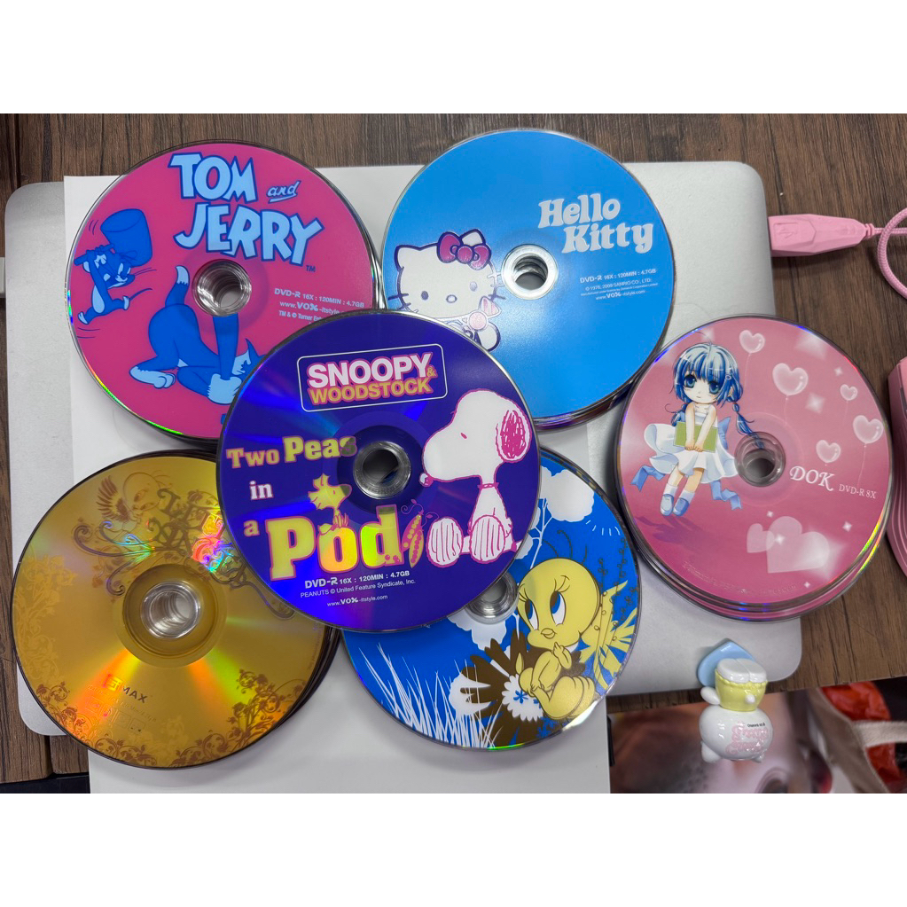 DVD-R16x12MIN)จำนวน10แผ่น ลายการ์ตูน