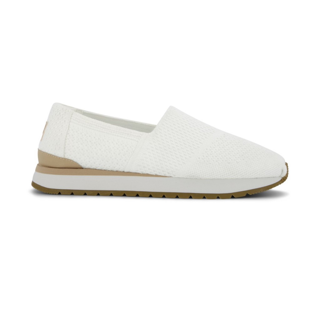 TOMS รองเท้าลำลองผู้หญิง สลิปออน รุ่น Resident Plus White Engineered Knit (CG) รองเท้าลิขสิทธิ์แท้