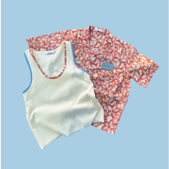 LEELA-SUMMER HAWAII SET-เสื้อกล้ามพร้อมฮาวาย