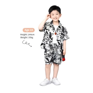 ชุดเสื้อเชิ้ตเด็ก ฤดูร้อนชุดเสือเชิตลายเด็ก ชุดเซ็ท2ชิน ลายดอก ลายมัดย้อม ทรงหลวม ผ้าใส่สบาย✅DA-G✅