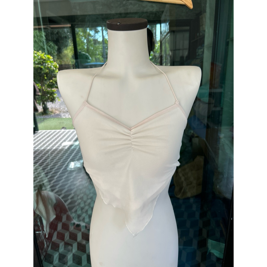 c1 size xs EU34 us 2 เสื้อตาข่ายคล้องคอ