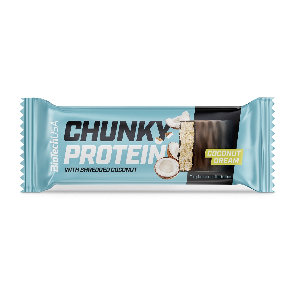 BioTechUSA Chunky Protein Bar 50g-Coconut Dream(EXP:17/10/2026) โปรตีนขนม บาร์-รสมะพร้าว (โปรตีนขนม ขนมคนรักสุขภาพ)