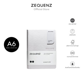 ZEQUENZ Signature Classic A6  “White” สมุดโน๊ต Zequenz สีขาว…