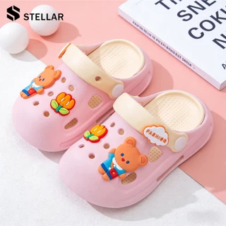 ✨พร้อมส่ง✨STELLAR เด็ก แฟชั่น ฤดูร้อน (เพิ่ม2เบอร์) รองเท้ารัดส้นนิ่มเด็ก พื้นหนา กันลื่น วัสดุEVA รองเท้าแตะเด็กโต