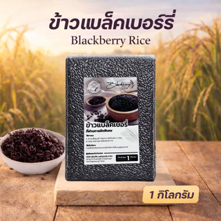 ข้าวแบล็คเบอร์รี่ 1 กก. Blackberry Rice ข้าวสีแท้ ข้าวหุงนุ่ม อร่อย ข้าวเพื่อสุขภาพ ข้าวคุณภาพสำหรับครอบครัว