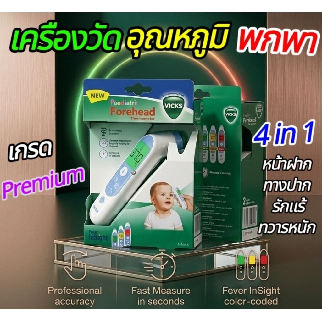 เครื่องวัดไข้ Vicks Wick WFH100DA
สินค้าแบรนด์ระดับท็อป