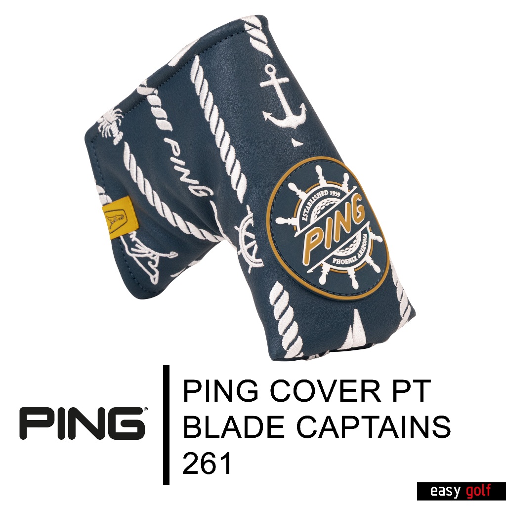 PING COVER PT BLADE CAPTAINS 261 PING HEAD COVER ปลอกหัวไม้กอล์ฟ ปลอกหุ้มหัวไม้กอล์ฟ