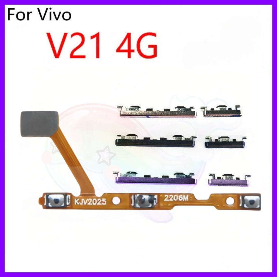 สําหรับ VIVO V21 4G ปุ่มด้านข้าง Flex Cable Keys ปุ่มปิดระดับเสียงขึ้นและลงปุ่มด้านข้างเปลี่ยนส่วน