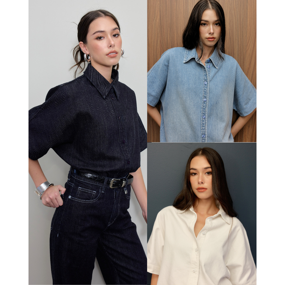 Weaveth- Lucca  Shirt (Midnight,White,Summer skies)