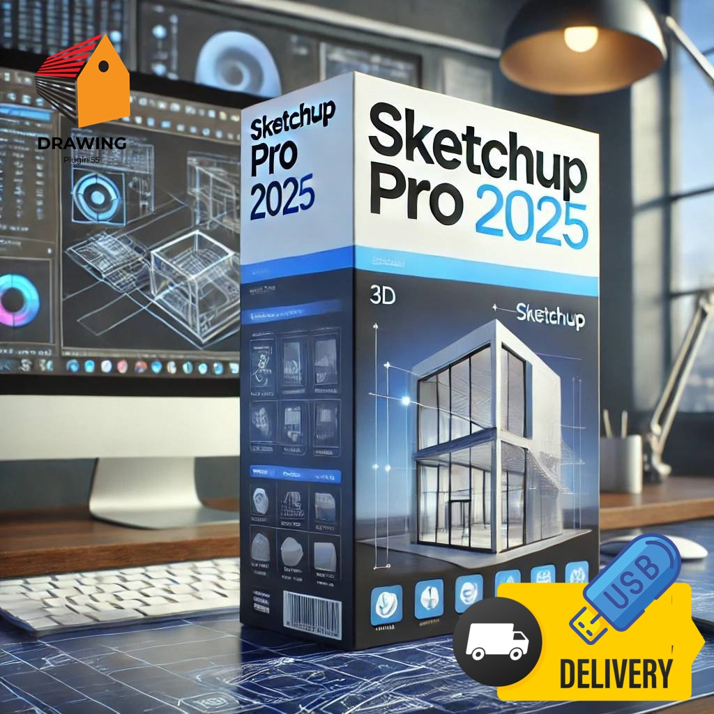 SketchUp Pro 2025 ออกแบบบ้าน และงาน 3 มิติ ⭐จัดส่งshopee express เท่านั้น