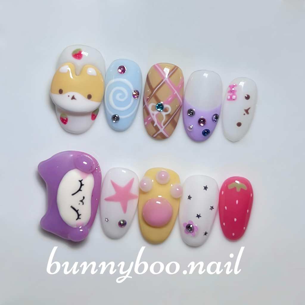 💅เล็บปลอมเจล baekhyun EXO🐶🩷