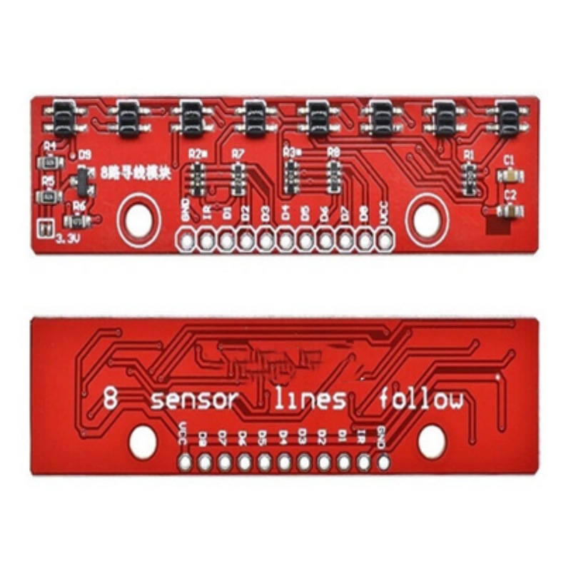 8 Channel IR Line Tracking Sensor Module QYF-750 เซ็นเซอร์ตรวจจับเส้นสำหรับหุ่นยนต์ Arduino