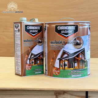 CHAINDRITE เชนไดร้ท์ รักษาเนื้อไม้ ทาไม้ ทุกเฉดสี ขนาด 5ลิตร / 15ลิตร | All About Wood